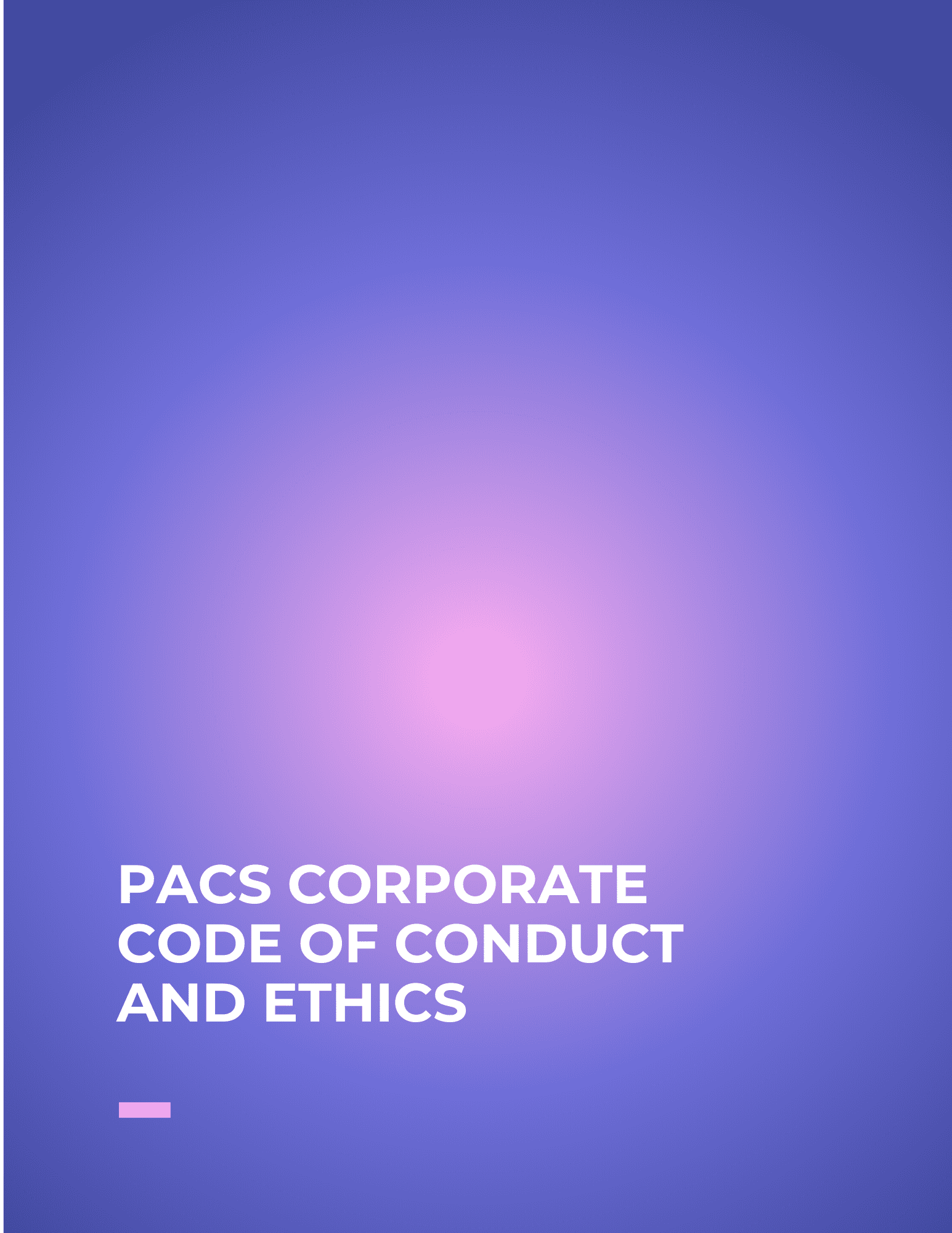 PACS Corporate Code of Conduct